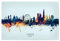 artboxONE Poster 30x20 cm Städte London England Skyline BlueOrange - Bild London City Cityscape