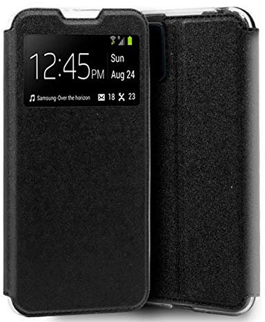 Klapphülle mit Sichtfenster für Samsung Galaxy A51, Schwarz