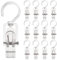 INCREWAY Ganchos de lavandería, 16 ganchos de plástico transparentes y duraderos de 11,5 cm, ganchos giratorios para colgar toallas, ropa, fotos