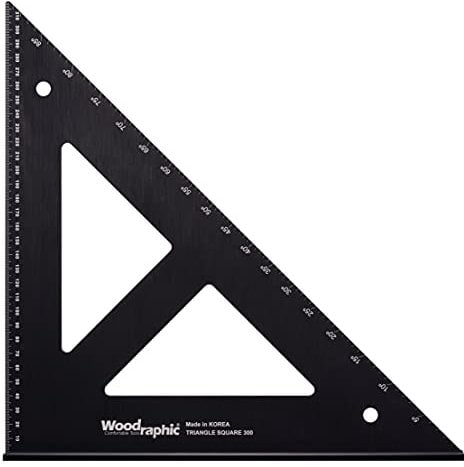 Woodraphic Professional Easy-Read Carpenter Square, Woodworking Tools (300 MM)