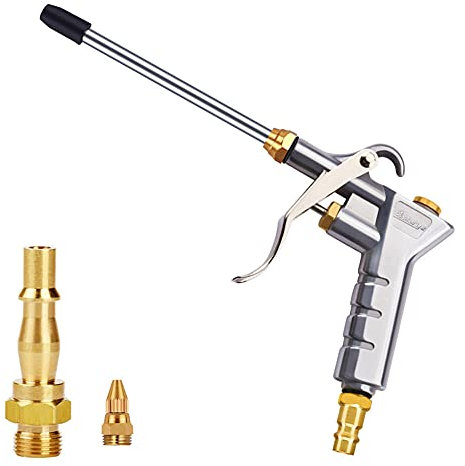 Air Blow Gun Nozzle Duster Blow Gun Cleaner, with 1 Air Flow Extension Nozzle,Air Pressure Pistol-Grip Connector Pneumatic, Air Compressor Quick Connects