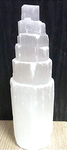 ALCHIMIA - Torre Selenite grande pietra degli angeli, protezione Cristalloterapia Cm.20