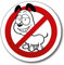 Io non posso entrare Divieto ingresso cani Cartello in pvc
