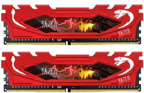 JAZER DDR4 Ram 16GB (8GBX2) 2400MHz (PC4 19200) 288-PIN 1.2V Memoria Ram Modulo Desktop CL17 Ram con dissipatore di calore