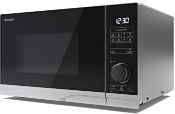 SHARP YC-PS234AU-S 23 Litre 900W Digital Microwave, 10 power levels, ECO Mode, defrost function, LED cavity light - Silver