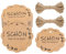 G2PLUS SCHÖN DASS DU DA BIST Geschenkanhänger, 6CM Hochzeit Anhänger für Gastgeschenke, Braun und Schwarz Kraftpapier Etiketten Anhänger mit Jute-Schnur für Kleine Gastgeschenke zur Hochzeit