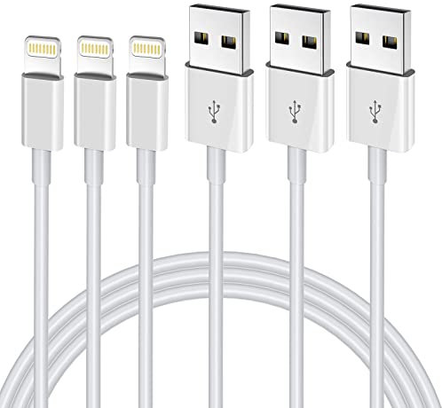 iPhone Charger 3FT, [Apple MFi Certified] Lightning Cable Original 3Pack USB Fast Charging Data Sync Cord Compatible with iPhone 13/12/11 Pro Max/XS MAX/XR/XS/X/8/7/Plus/6S/6/SE/5S(3Pack)