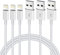 Lot de 3 câbles Lightning pour iPhone de 0,9 m, certifiés Apple MFi, câble Lightning d'origine, câble de synchronisation de données de charge rapide, compatible avec iPhone 13/12/11 Pro Max/XS