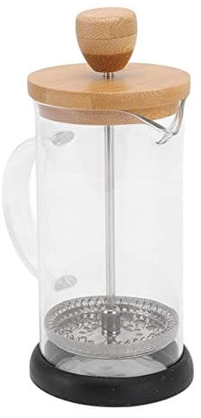 Pentola per pressa francese, Pentola per caffè francese robusta in vetro in acciaio inossidabile, Pentola per pressa per caffè semplice dal design alla moda per ufficio(350ML)