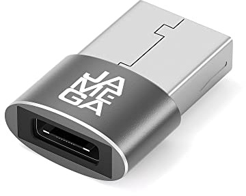 JAMEGA – USB C Buchse auf USB A Stecker Adapter – Typ C auf A Ladekabel Kompatibel Mit Smartphones, Samsung Galaxy S20/S20+/S20 FE/S21/Note 20/A50, Laptop UVM.