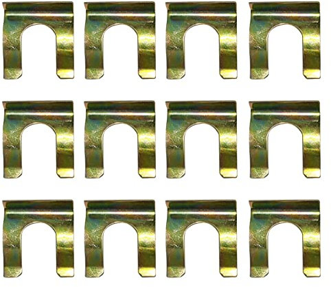 Tongdejing Brake Line Clips, 12pcs Parking U Shaped Vehicles Brake Line Clip Cable Truck Hose Retainer Door(random)