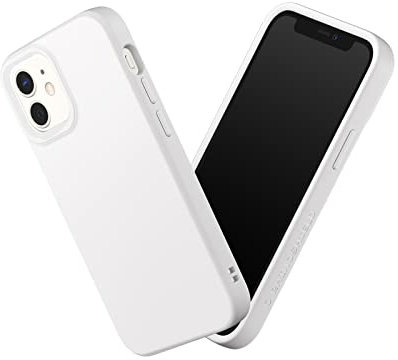 RhinoShield Case kompatibel mit [iPhone 12 Mini] | SolidSuit - Stoßdämpfende & schlanke Schutzhülle mit Premium Finish - 3.5 Meter Fallschutz - Austauschbare Kamera-Ringe - Klassik Weiß