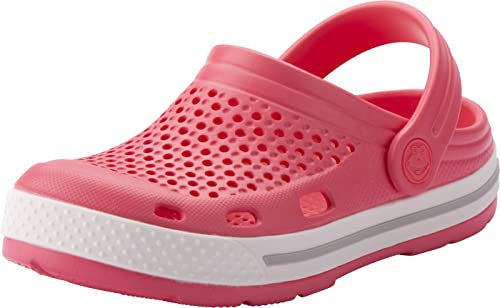 Coqui Unisex Kinder Classic Lindo Clog Pantolette Gartenschuhe (New Rouge/Khaki Grey, eu_Footwear_Size_System, Little_Kid, Men, Numeric_Range, medium, Numeric_32, Numeric_33)