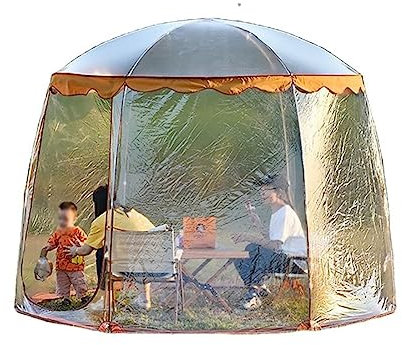 Bubble Tent Pop Up Gazebo Screen House, Star Sky Hexagonal Pergola, 4-7 Person Instant Mosquito Netting Camping Dome Shelter Tent for Party, Garden, Patio, Backyard eight-side