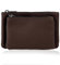 simarro Porte-monnaie amovible 2 en 1 en cuir synthétique souple avec fermeture éclair de couleur unie pour femme - Poche pour pièces de monnaie, carte de crédit, clés, casque, rouge à lèvres, marron,