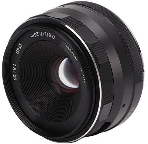 35 Mm F1,8 APS-C X-Mount-Objektiv mit Mehrschichtiger Beschichtung mit Manueller Fokussierung, Objektiv mit Großer Blendenöffnung, Kompatibel mit Fuji X Pro2, X E3, X T1, X T2, X