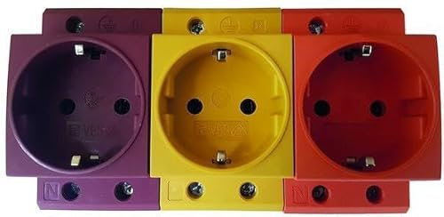 DIN-Einbausteckdose 16A Hutschiene rot PROTEC.CLASS PDSDR