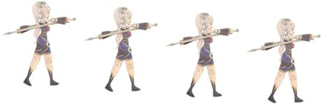 ibasenice 4 Stück Handpuppen Für Schattenspielpuppen Handgefertigter Schatten Bauchredner Dummies Bauchrednerpuppe Mädchen Handpuppen Schattenmarionetten Kind Holz Puzzle Mach Es Selbst