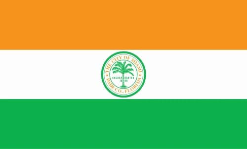 Flagge Miami Florida Flagge Fahne Aufkleber Sticker 12x8 cm