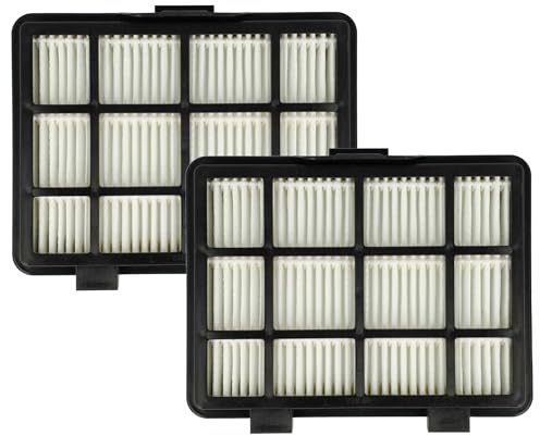 vhbw 2x Staubsaugerfilter kompatibel mit Bosch BGS05A320/03 | BGS05A320/01, BGS05A322/03, BGS05A322/01 Staubsauger - HEPA-Filter Schwarz Weiß
