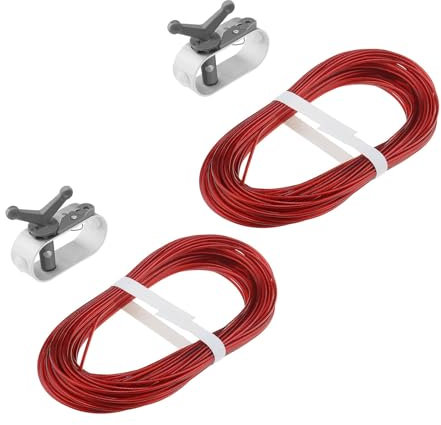 SING F LTD 2 Sets Swimming Pool Cover Wire Tensioning Rope Swimming Pool Cover Winches Steel Wire Ropes Metal Tensioners Pool Tension Steel Wire Ropes