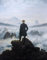DTAUPREB Caspar David Friedrich Der Wanderer über dem Nebelmeer DIY Malen nach Zahlen Kits Ölgemälde Kunst Geschenk