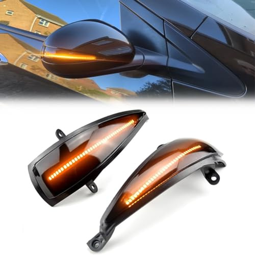 GEARCELL LED Dynamic Turn Signal Mirror Indicator Fit for Honda Civic MK8 | Dynamic Sequential Turn Signal, Wing Mirror Indicator Light, Amber Yellow Color, 1 Pair Set, Fit for Honda Civic MK8