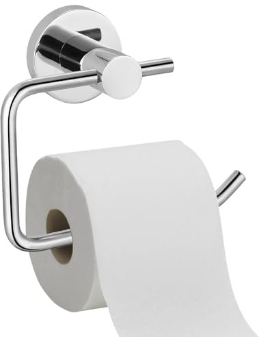 WENJION Self Adhesive Toilet Roll Holder,Stainless Steel Toilet Paper Holder, No Drilling, Rustproof & Waterproof Bathroom Accessory, Wall Mounted for Bathroom & Kitchen