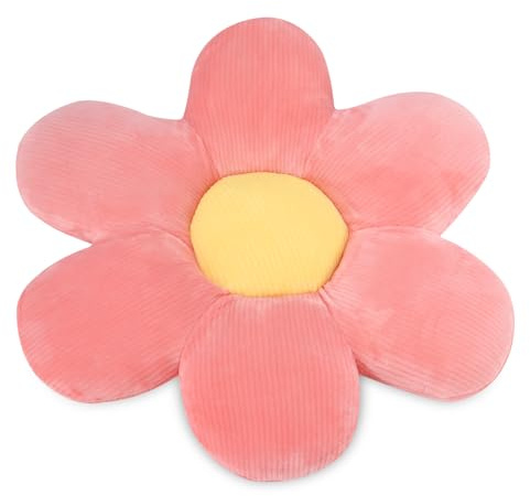 Syvory Cuscino Fiore Rosa, 40cm Cuscino a Forma di Fiore, Cuscino da Pavimento Estetico per Camera, Divano, Auto