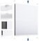 Sekey Honeycomb Pleated Blind, No Drilling, Blackout Roller Blind, 100% Blackout Opaque, Klemmfix, Aluminium Rail, Double-Sided Selectable in White and Grey, 45 x 120 cm (W x H)
