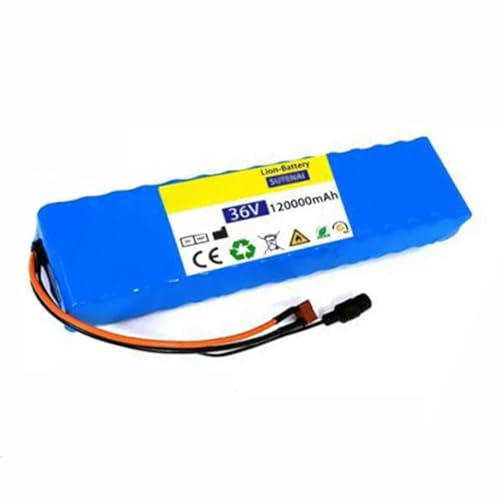 36V E-Bike Lithium-Ionen-Akku 120AH Ersatzakku Für Elektroroller Elektro Fahrrad Akku Eingebautes BMS 10S3P Wasserdichter PVC-Akku Mit Ladegerät T