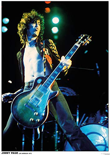 Unbekannt LED Zeppelin Poster Jimmy Page LOS Angeles 1972
