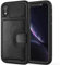TECHGEAR iPhone XR Case, Tough Armoured Card Wallet 360 Shock Proof Protective Case Cover with Card Slots Wallet & Stand Compatible with Apple iPhone XR 6.1 - Black