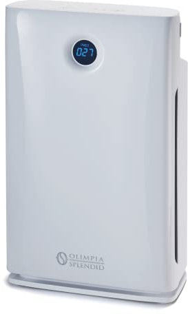 Olimpia Splendid 99350 Aura Di Air Purifier with UV Light, Ionizer, HEPA, Antidust and Active Carbon Filters, White