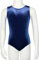 Turnanzug Body Nicki Samt Mädchen Gymnastikanzug Kurzarm Kinder Turnbody kurzärmlich Balettrikot Balettanzug Farbe Dunkelblau, Größe 128