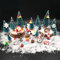 EMiEN 45PCS d'hiver Miniature Kits D'ornement pour DIY Scène De Noël Fée Jardin Maison De Poupée, Mini Arbres De Noël, Bonhomme De Neige pour la Décoration De Fête