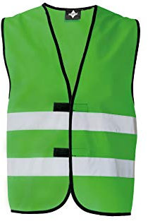 KORNTEX Warnweste mit Klettverschluss Dortmund - Sicherheitsweste Pannenweste – EN 17353 zertifiziert, 360° Reflexstreifen, 4XL, grün, stark reflektierend für beste Sichtbarkeit, Unisex