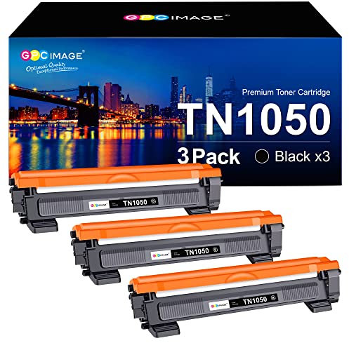 GPC IMAGE Kompatible Tonerkartusche als Ersatz für Brother TN1050 für DCP-1510 DCP-1512 DCP-1612W DCP-1610W, für MFC-1910W MFC-1810, für HL-1110 HL-1112 HL-1210W HL-1212W(Schwarz, 3er-Pack)