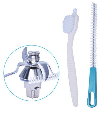Poweka Brosse de Nettoyage pour Lames Compatible avec Vorwerk Thermomix Tm6 Tm5 Tm31 Tm21 Robot de Cuisine, Lot de 2 Brosses pour Nettoyer Les Casseroles, Bols de Mélange et Lames