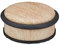 Relaxdays 10 x Türstopper Boden, für schwere Türen, Edelstahl, Gummi, flach, Holzoptik Bodenpuffer, H x D: 5 x 10,5 cm, Natur