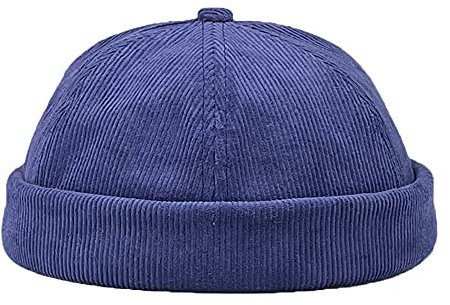 YAMEE Berretto da Portuale da Uomo Velluto a Coste Caldo,Berretto da Uomo Vintage Leggero Beanie,Cappello Senza Visiera Unisex Morbido Calda,Cappello Marinaio(Circonferenza del Cappuccio: 56-58 cm)