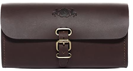 SID & VAIN Fahrradtasche echt Leder - Fahrrad-Rolle STEW - Satteltasche - Ledertasche Herren und Damen braun handgefertigt