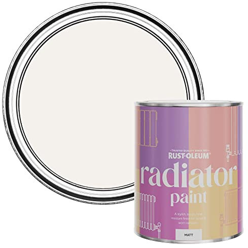 Rust-Oleum White Heat Resistant Radiator Paint in Matt Finish - Chalk White, 0.75 Liters (SHDRCT1214)