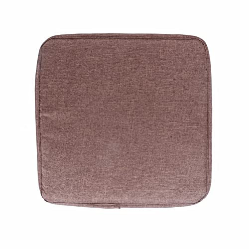 Wzxhew Quadratischer Gurt für Gartenstuhl, Sitzkissen für Outdoor, Bistros, Hocker, Terrasse, Esszimmer, Leinen, untere Lendenwirbelsäule, Stützkissen (Kaffee, Einheitsgröße)