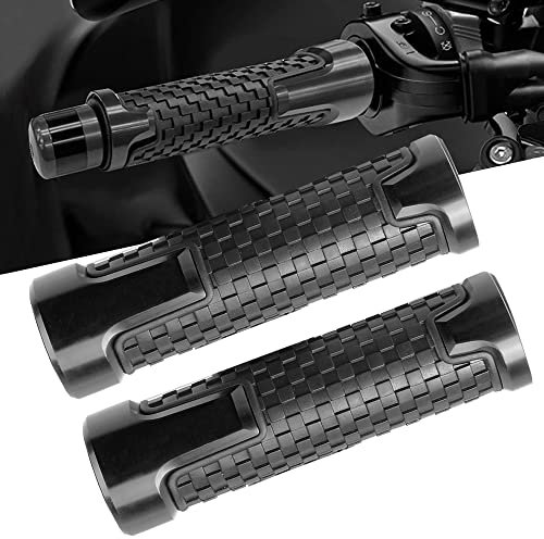 22mm 7/8'' Motorrad Lenker Griffe Universal für MT-07 MT-09 Tracer 700/900 GT Ninja Z650 Z750 Z900 Suzuki V-Strom 650 1000 SV650 Burgman 125 400 600 CB600R CBR650 CB500F- Schwarz