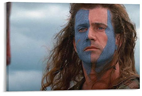 Freiheitsposter Film Braveheart Film Poster Kampf für freies Malen auf Leinwand Wandkunst Poster Scrollen Bild Druck Wanddekoration Home Poster 60 x 90 cm