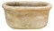 2 unités Jardinière Ovale Rustique 60 x 40 x 40 cm pour extérieur en béton-Pierre. Capacité : 67 L. Poids : 30 kg.