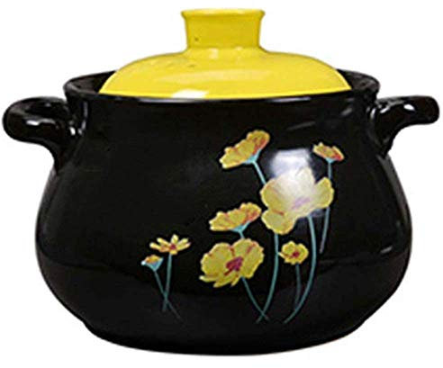 Cazuela de Terracota Olla de Terracota Cazuela de cerámica - Actualización nutricional Resistencia a Altas temperaturas Fácil de Limpiar (Capacidad A 5L)