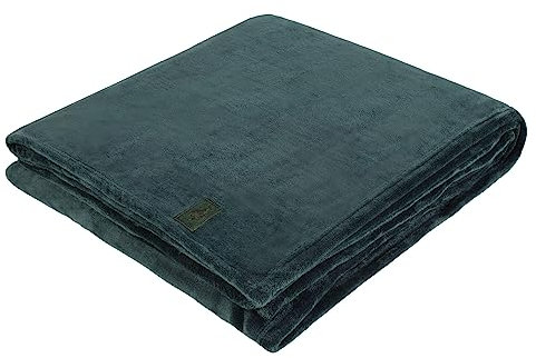 HEAT HOLDERS - Luxus Winter Warm Fell Decke 180x200cm | Bunt Decke für Sofa (Smaragd, 180 x 200 cm)