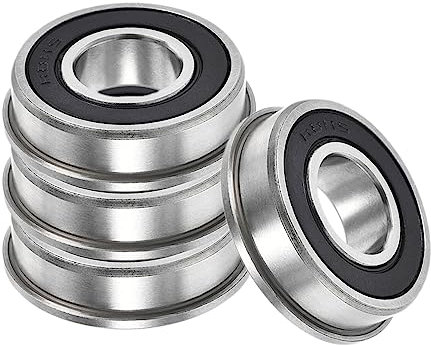 Kozelo 4pcs FR8-2RS Flanged Ball Bearing - [1/2x1-1/8x5/16 inch] Replacement Wheel Bearings for Wheelbarrow Lawnmower Truck Axle Use, Chrome Steel, ABEC-3